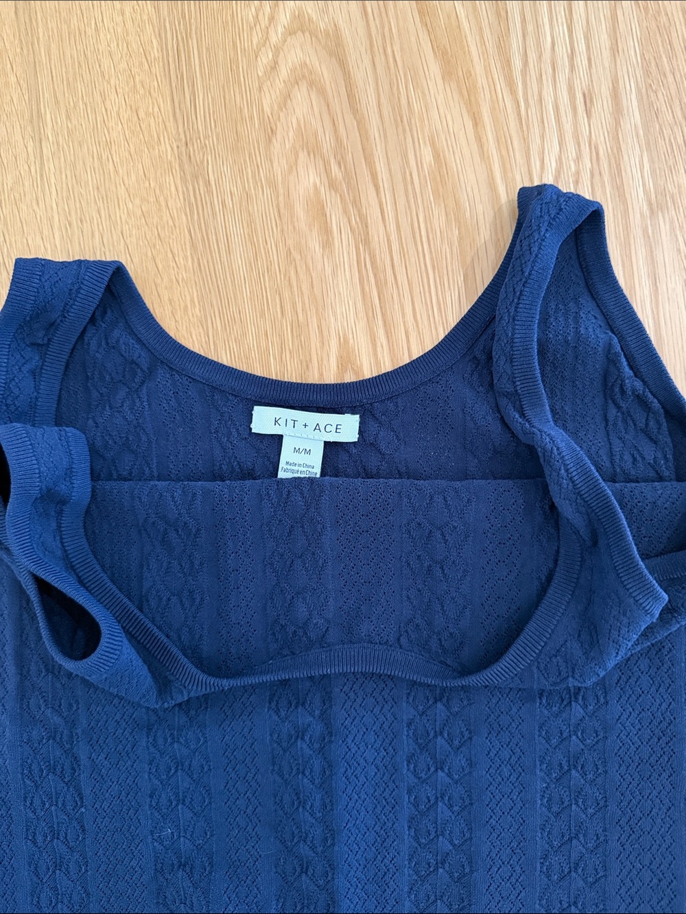 Kit and Ace Blue Knit Tank Top
